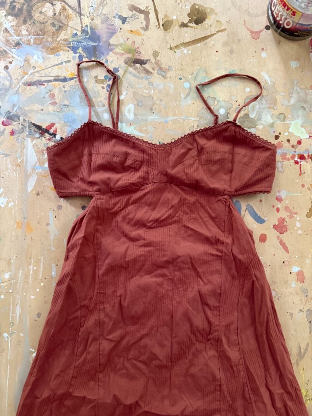 Free People Intimately Rust Bralette Maxi Dress